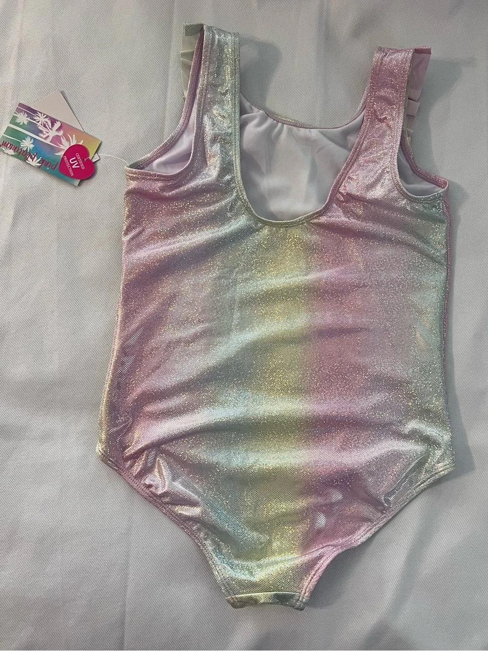 Pink Platinum Rainbow Palm Tag with Pink Logo 14-16